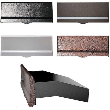 Qualarc Liberty Black Color Letter Plate with 6 in. Chute Wall Liner LM6-46-BLK